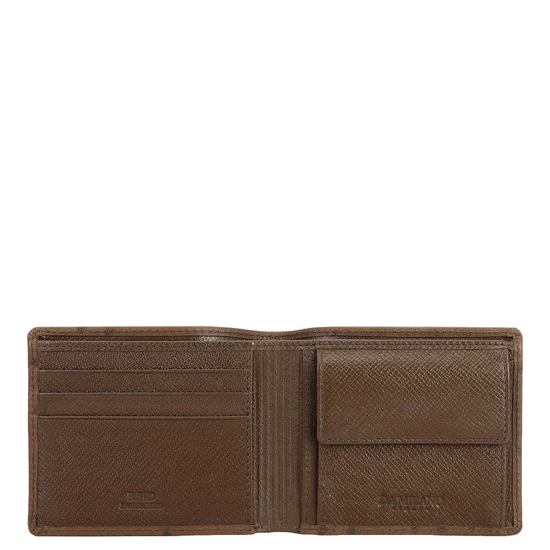 Da Milano Mocha Mocha Bifold Leather Mens Wallet for Men | Best Price UAE